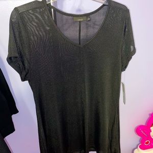 Size L Apt 9 Black Blouse NWT